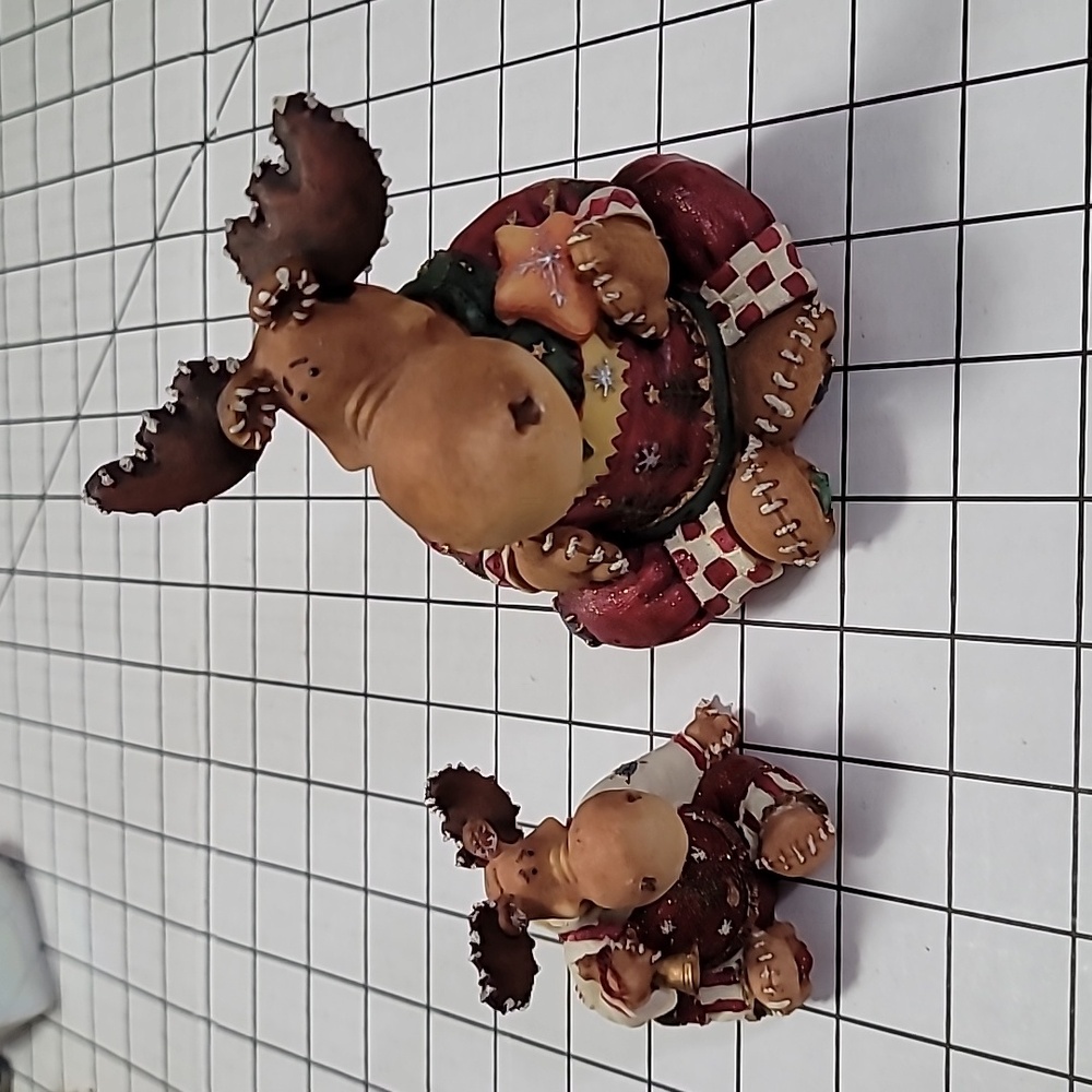 Holiday Mom‎ and Baby Moose Set